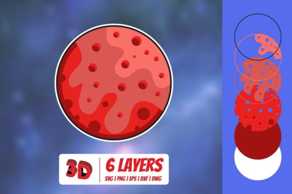 3D Mars SVG
