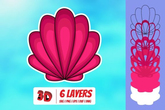 3D Sea Shell SVG