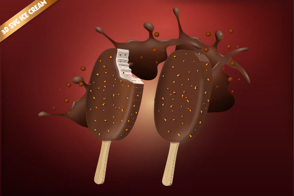 3D SVG Ice Cream