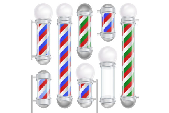 Barber Shop Pole Vector. 3D Classic: A Practical Evaluation for Modern Design Projects
