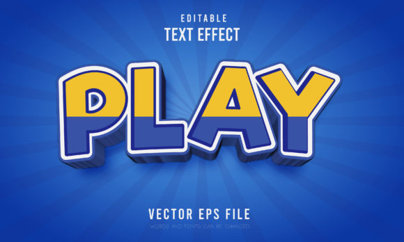 Editable Play 3d Font Effect