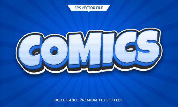 Elevating Visual Identity with Comics and Fun 3d Editable Text Effect P