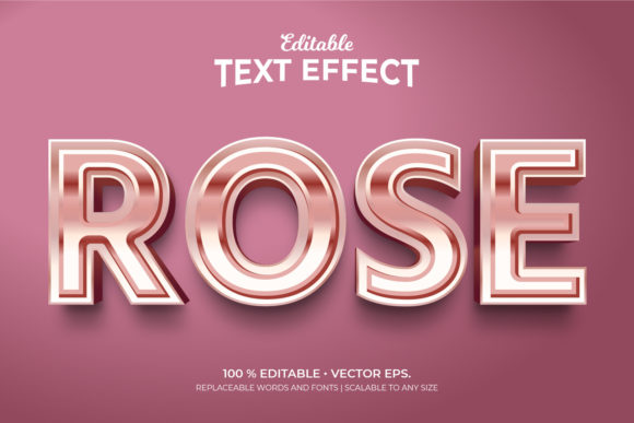Evaluating Rose 3d Style Editable Text Effects for Graphic Design Projects