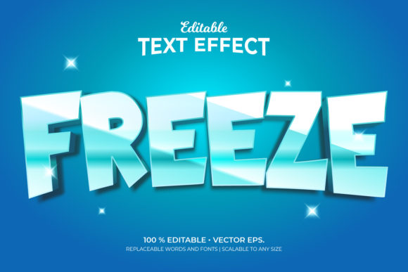 Freeze 3d Editable Text Effects: A Modern Design Asset