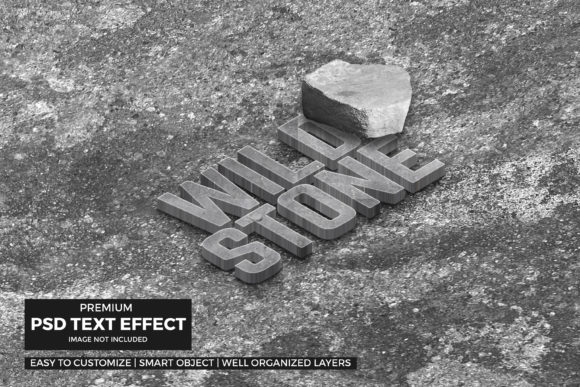 Isometric 3D Stone Style Text Effect