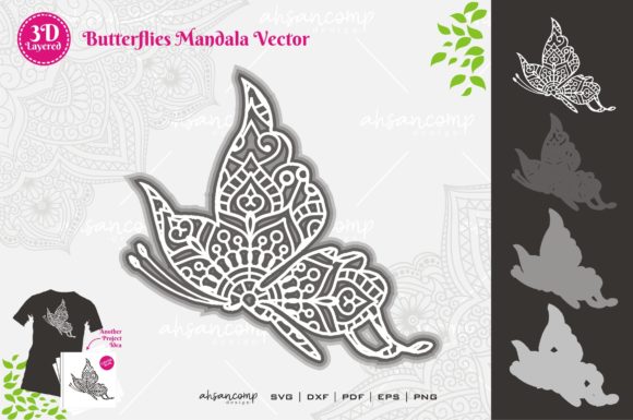 Unleashing Creativity with the Butterflies 10 Mandala SVG 3D Layered Design