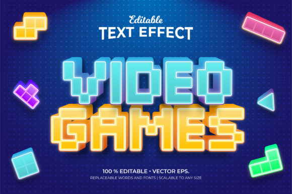 Video Games 3d Editable Text Effects
